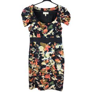 MOULINETTE SOEURS sheath fitted abstract floral dress - SZ 4